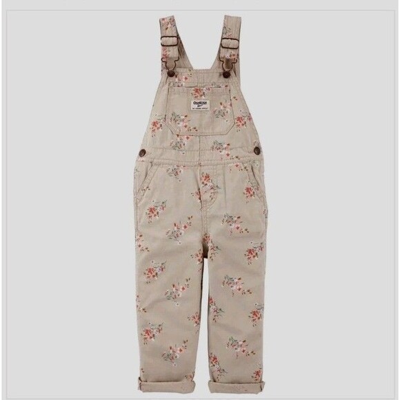 Bundle 2 OshKoshB’Gosh Girls Overalls 6 Months Green Long pink Short Excellent - Picture 2 of 13